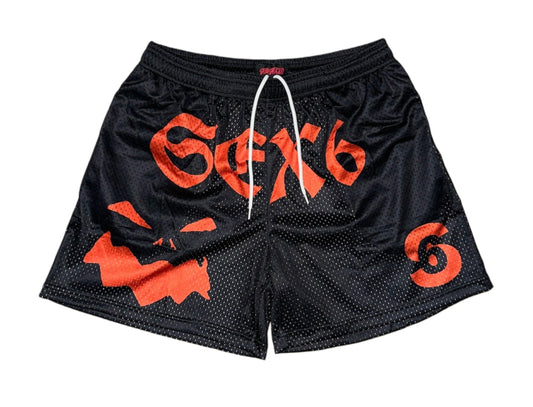 HALLOWEEN MESH SHORTS (black)