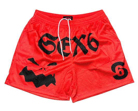 HALLOWEEN MESH SHORTS (orange)